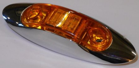 Amber Side marker lamp LED chrome