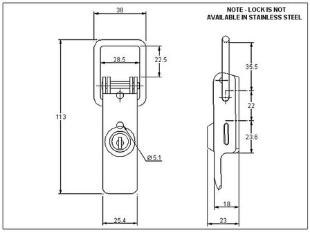 Loose key Protex flap lock -373 series, no number.