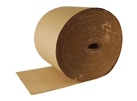 Corrugated paper, 0,66x70mtr, 1-ply.