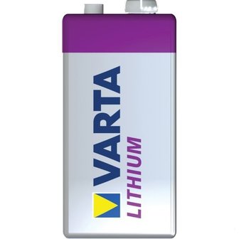 Batterij Lithium professional 9 volt, Varta.