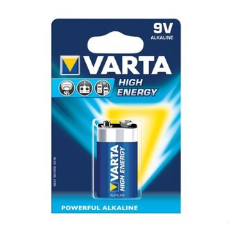 Batterij Alkaline 9 volt, Varta.