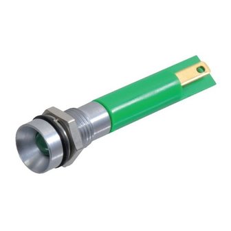 Indicator lamp Green, LED, 9,5mm