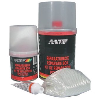 Polyester repair + harder and mat, 1kg.
