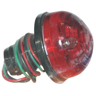 Rear lamp red chromed 130mm Hella