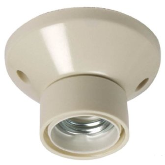 Ceiling bulb holder E27 White