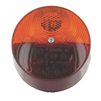 HELLA Rear lamp red/yellow round 82mm