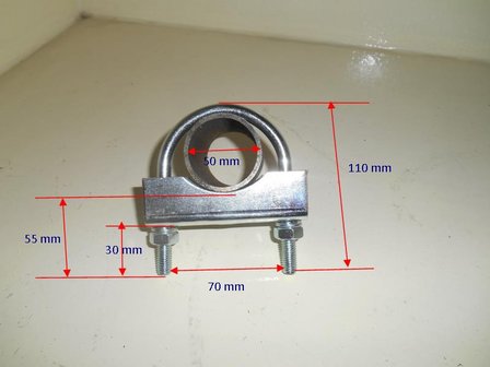 U-tube clip round tube 60 / 70mm