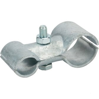 Double pipe clamp 1½" x 1½"