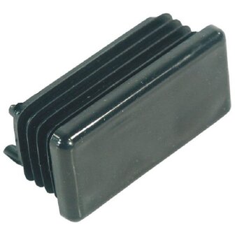 Square ribbed insert 40x20mm Black