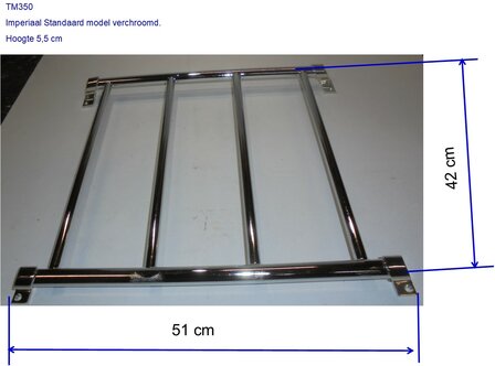 TM350 Luggagerack, Standard Chrome