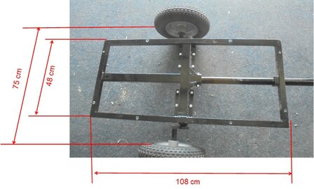 TMO-JM60-S Undercarrier, wheels 16,5x650x8&quot;, motorbike