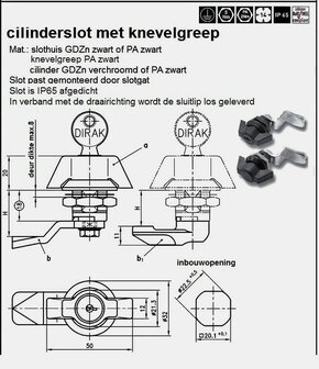 Wing lock with cilinder lock + Excenter lock