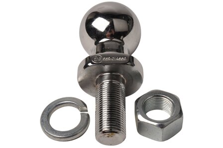 Ball, 50 mm diameter, chrome-plated, M22 mounting bolt, with e-mark number.