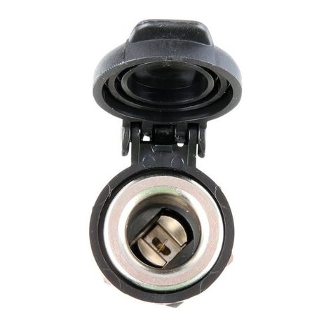 2-pin socket with snap-close lid, bolt mounted, Jaeger