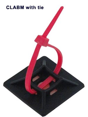 Cable Ties Holder til 2,5-4,8 mm wide, black