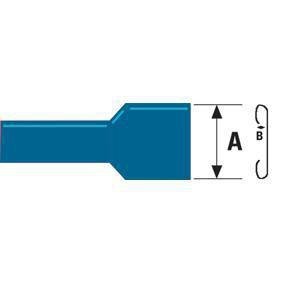 Plug flat, female, blue, insulated, 1,5-2,5mm²