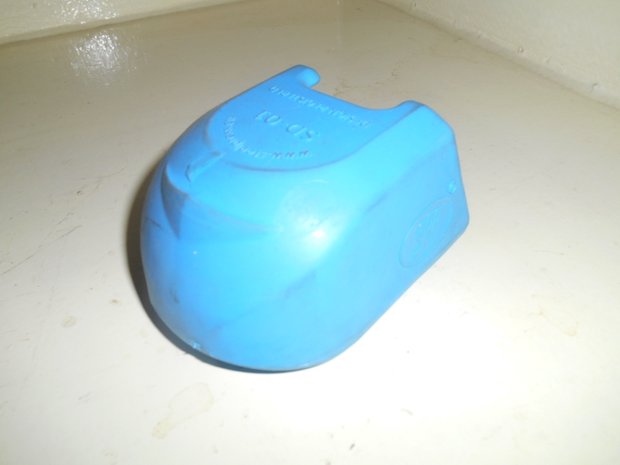 Ball hitch protection cap, rubber, bleu
