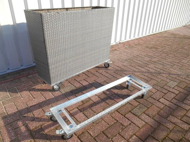 Flower box frame mobile with wheels