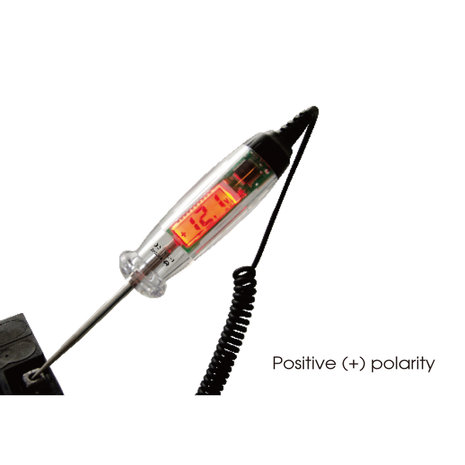 Digital display circuit tester for 6/12/24/48 volt systems