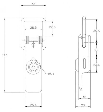 Key of flap lock no number Protex