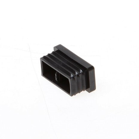 Square ribbed insert 40x20mm Black