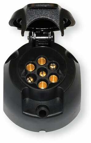 7- Pins trailer socket, plastic black